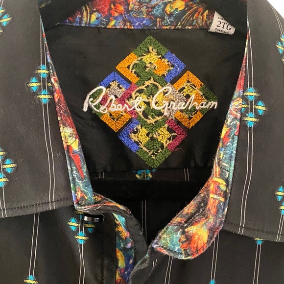 Men’s Robert Graham Button Down Dress Shirt Classic Fit Size 2XL - Picture 3 of 9